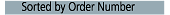 Sorted by Order Number
